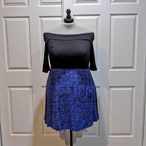 Torrid blue and black dress